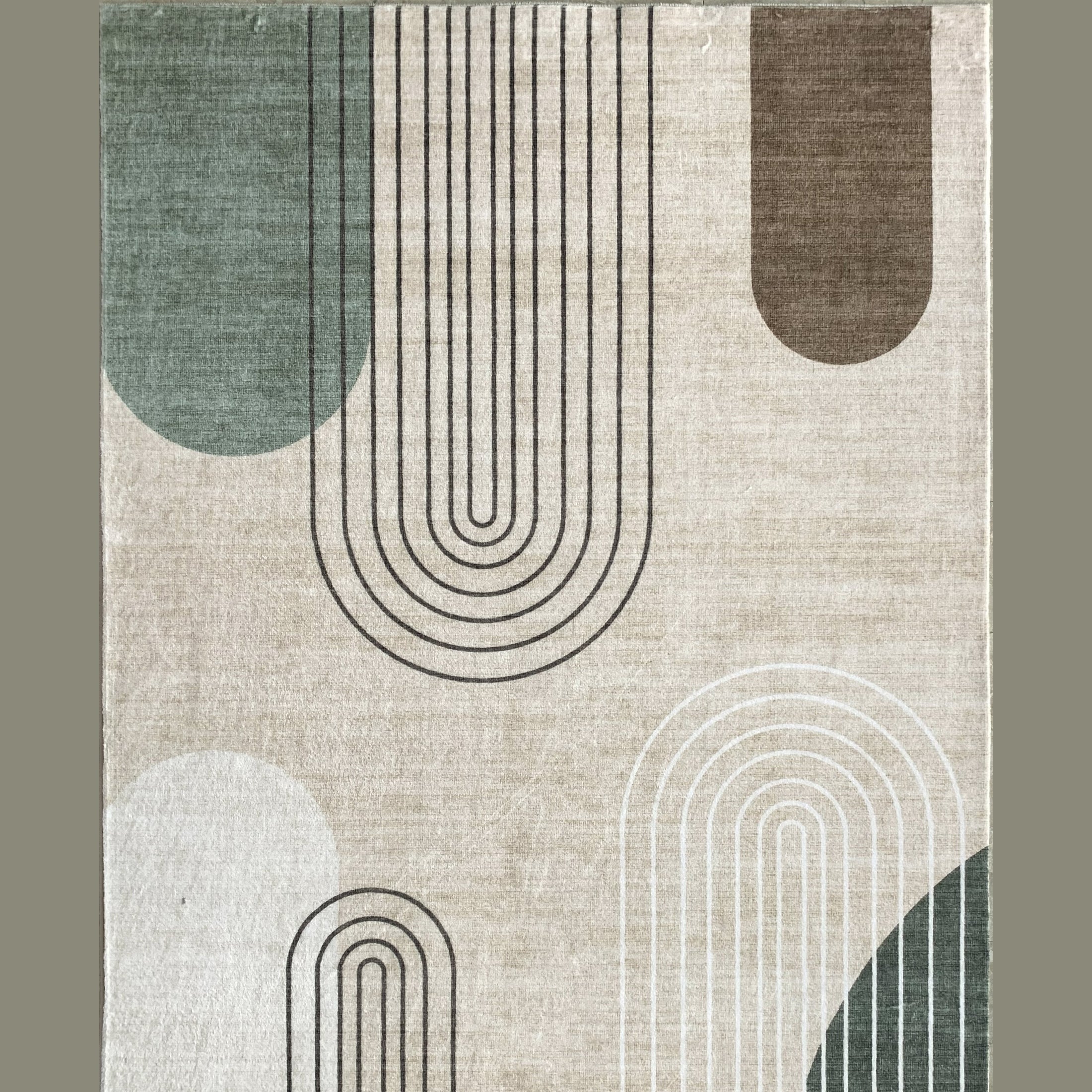 Europa Beige Subtle Stripe Modern Rug