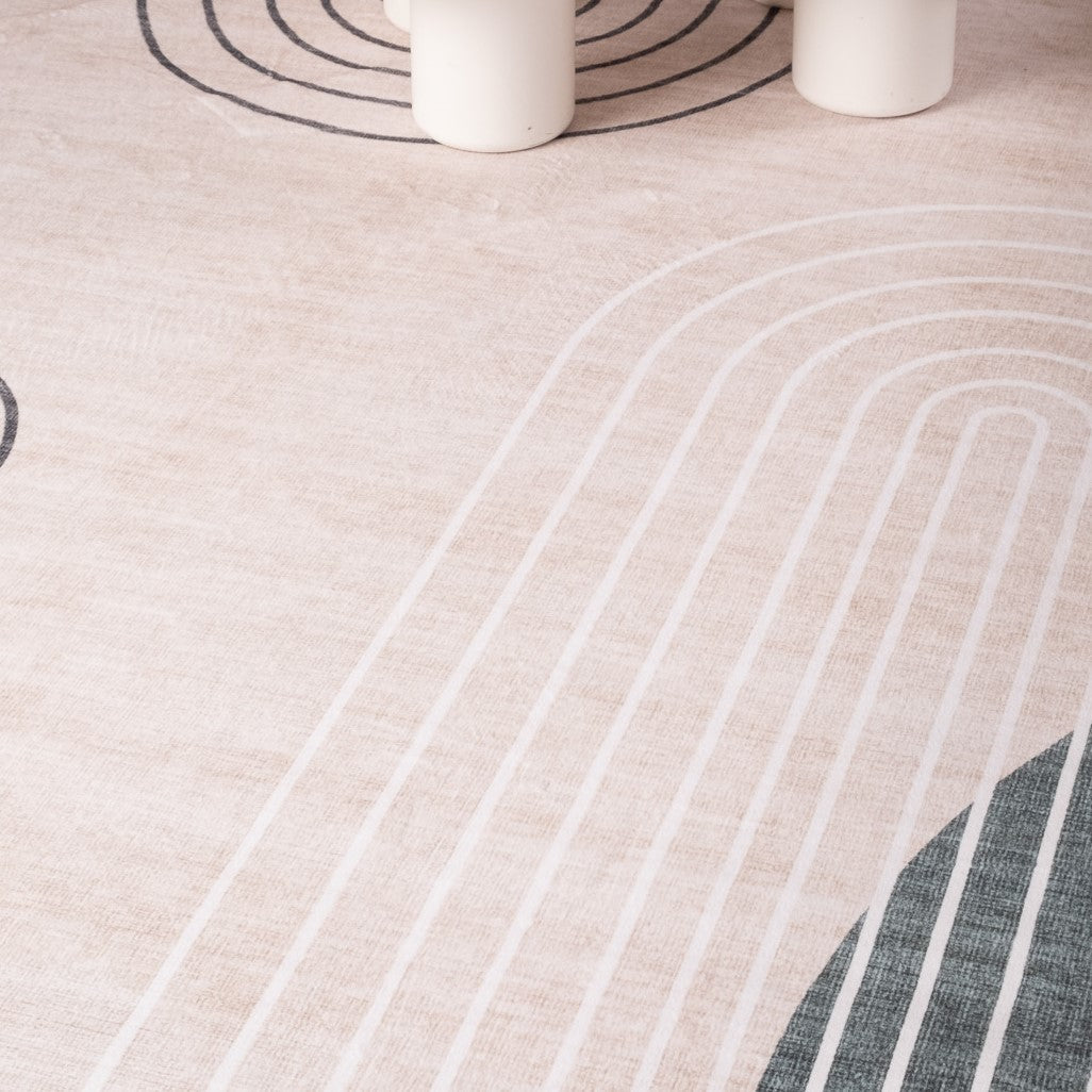 Europa Beige Subtle Stripe Modern Rug