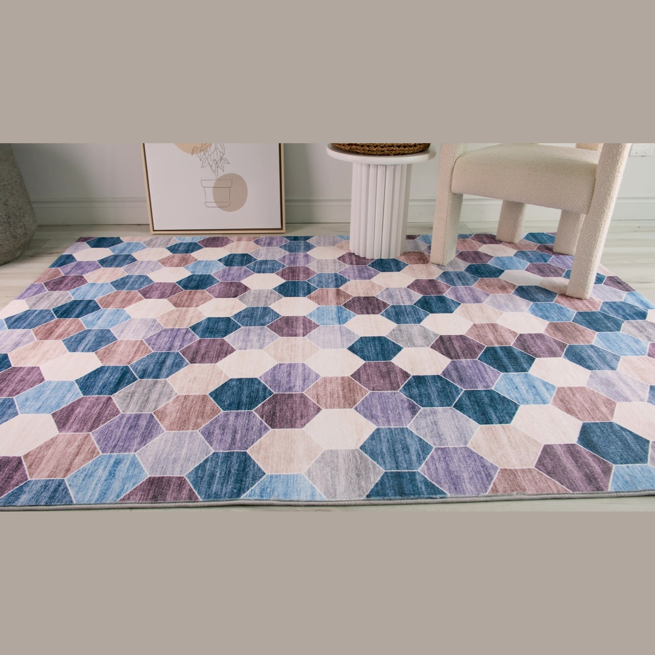 Europa Multi-Toned Modern Distressed Rug