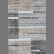 Europa Brown Contemporary Grid-Style Rug