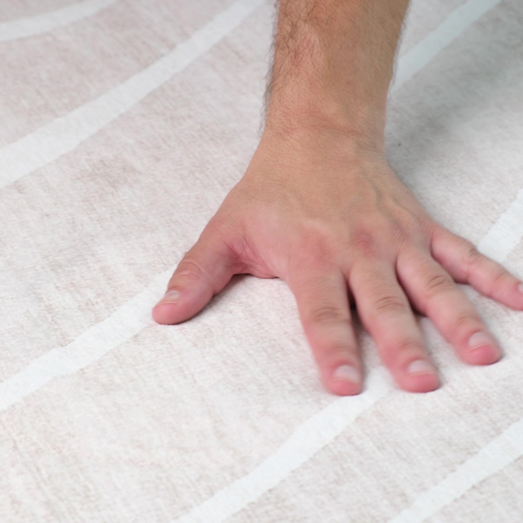 Europa Beige Tonal Stripe Area Rug