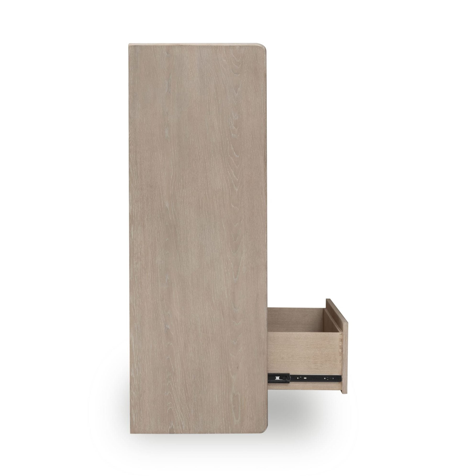 Gardenia Five Drawer Oak Wood Chest in Chai