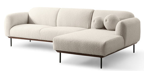 genea sectional right blanc boucle