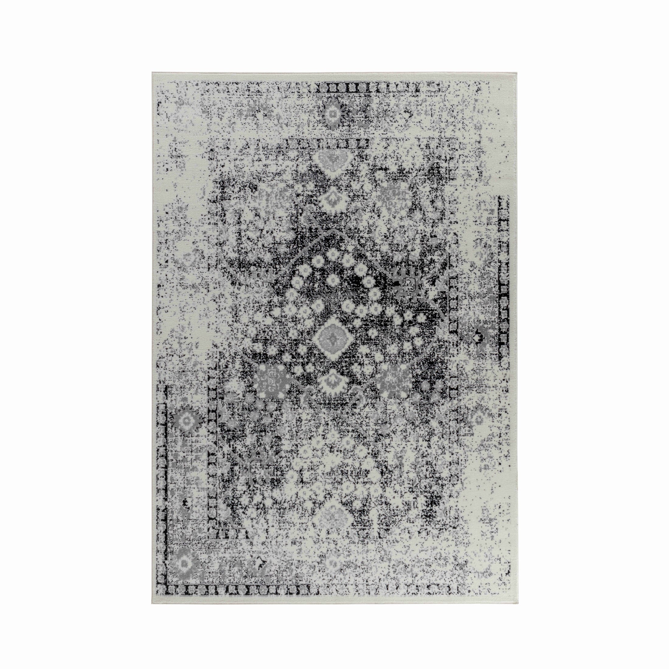 Hamilton Black Floral Medallion Area Rug