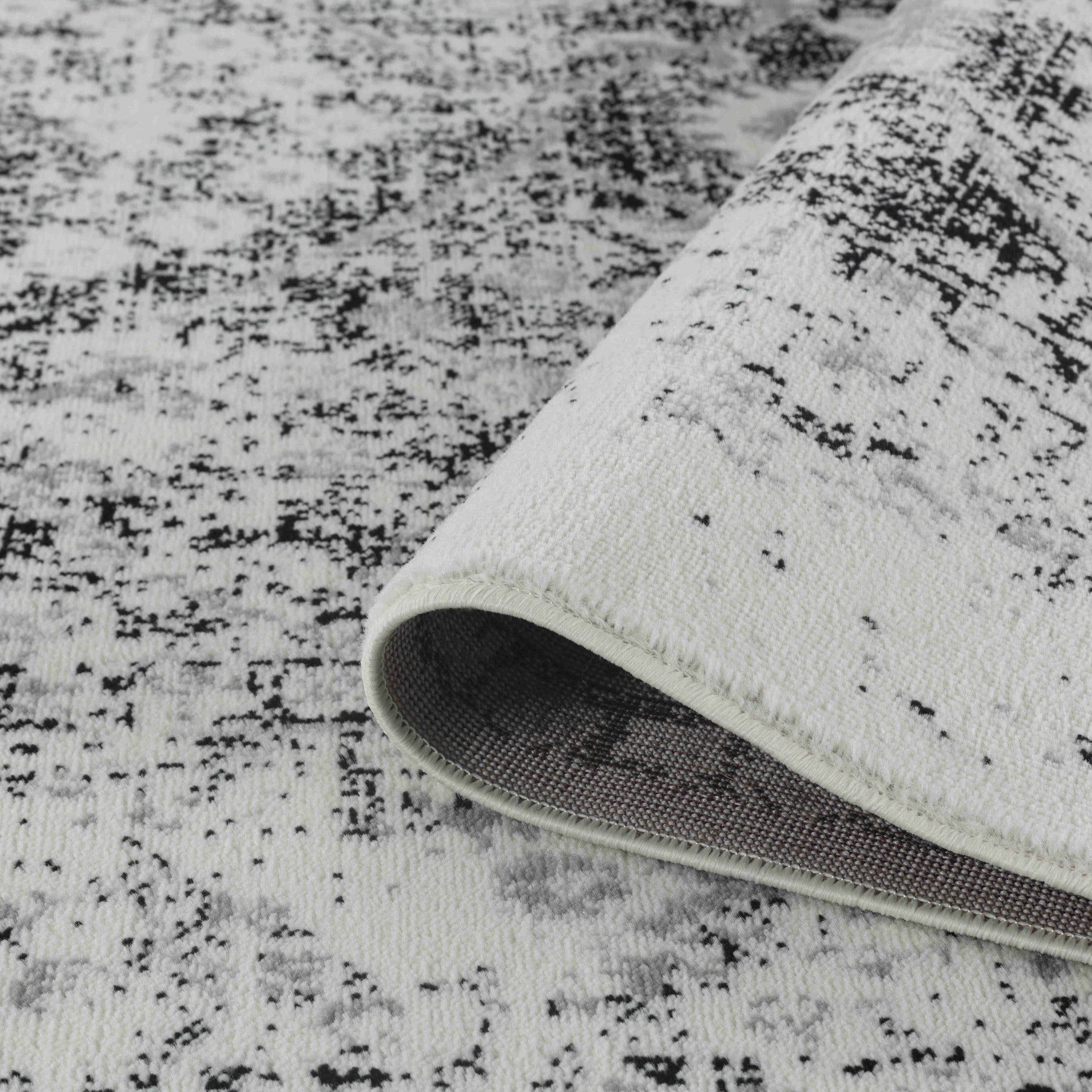 Hamilton Black Floral Medallion Area Rug