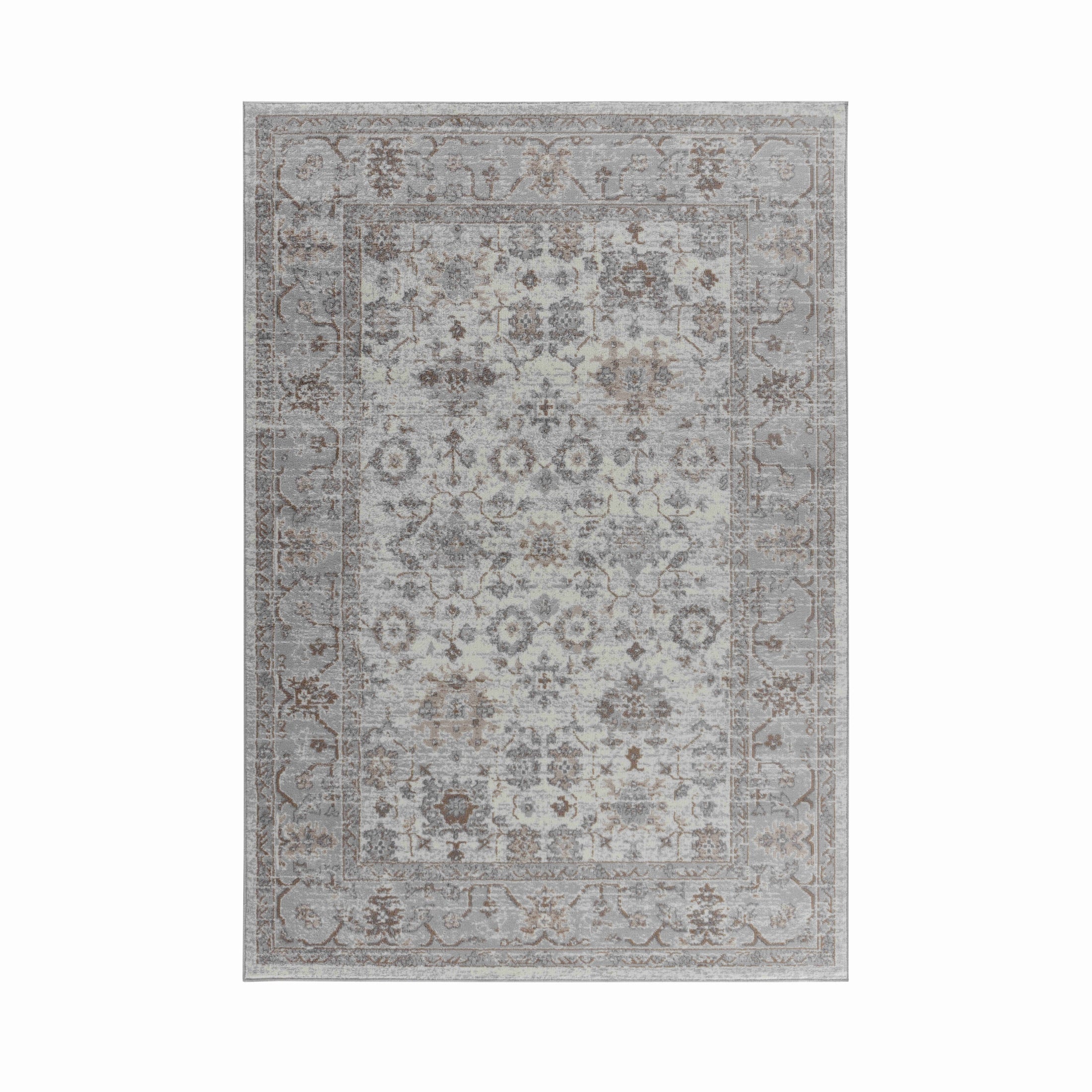Hamilton Cream Ornamental Floral Area Rug