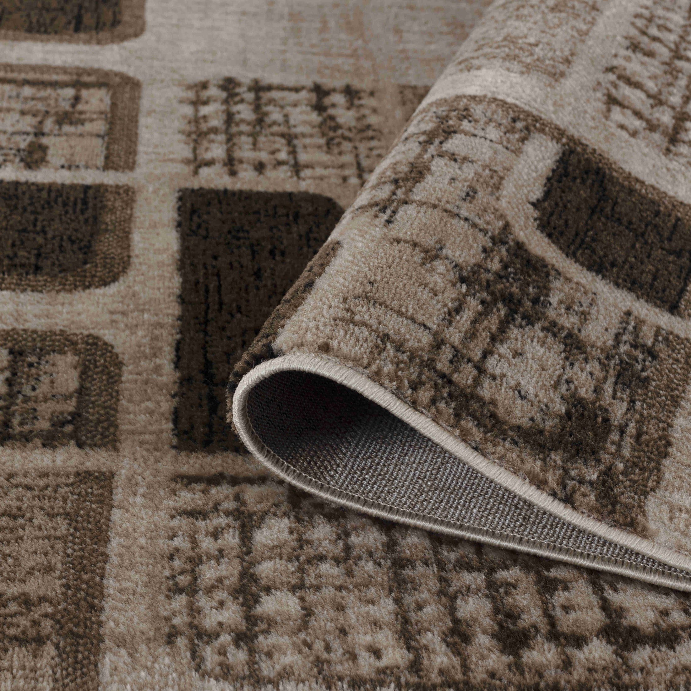 Hamilton Brown Distressed Medallion Rug