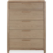 Furano Five Drawer Ash Wood Chest in Ginger