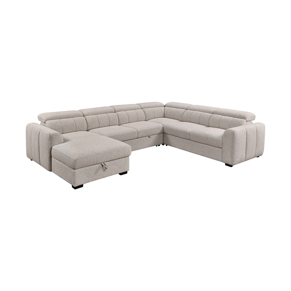 Breccan Modular Sleeper Sectional with Storage Chaise