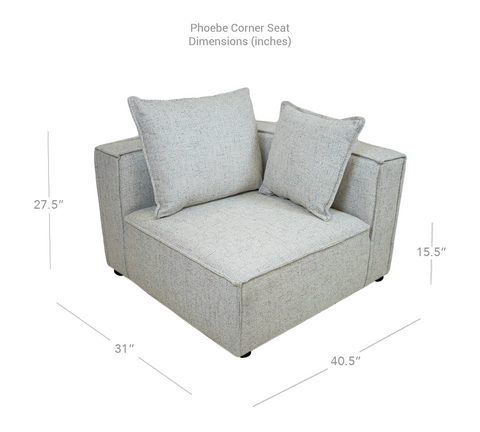 Phoebe 5 Piece Modular Set - Quartz