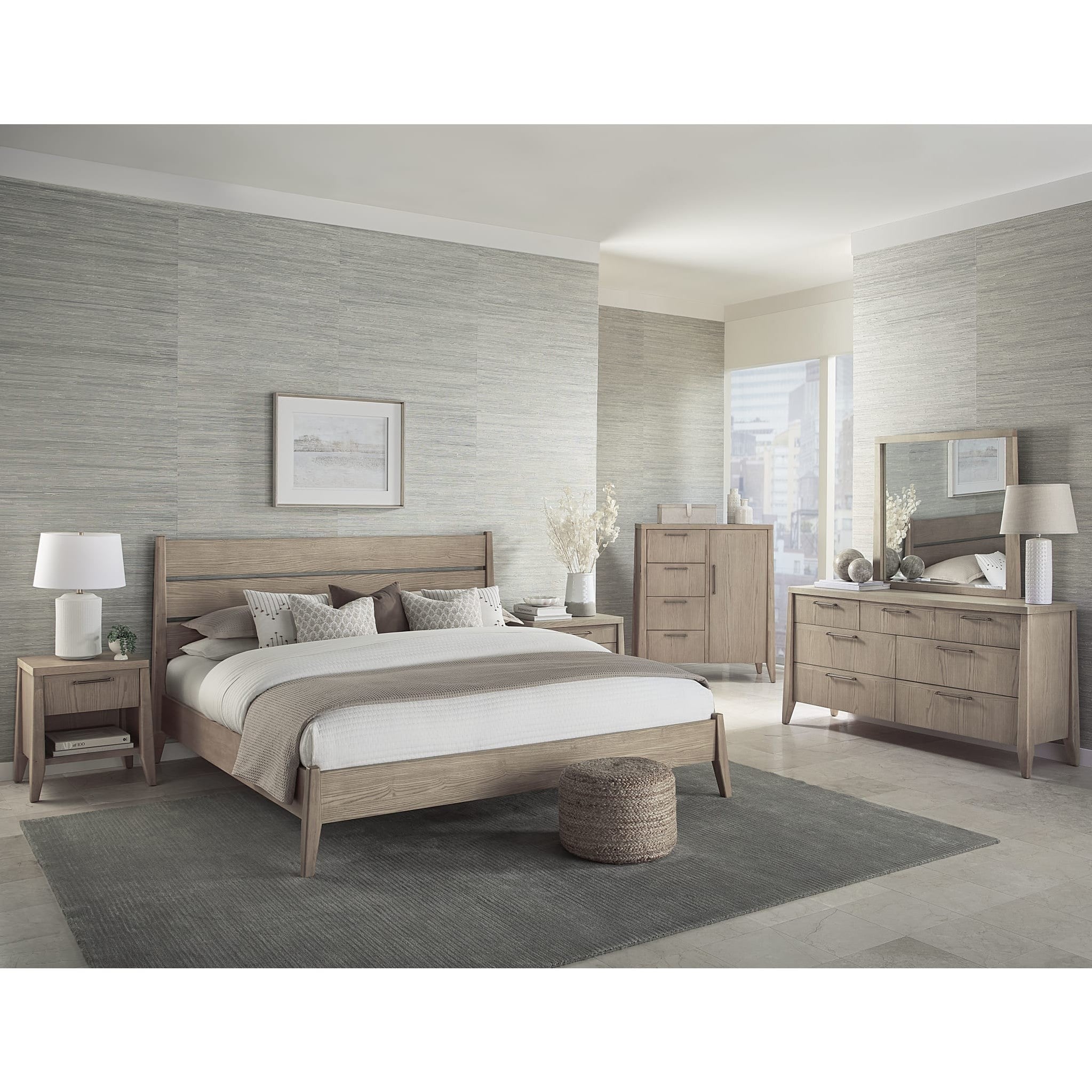 Sumire One Drawer One Shelf Ash Wood Nightstand in Ginger
