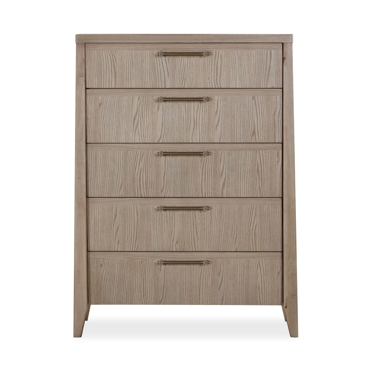 Sumire Five Drawer Ash Wood Chest in Ginger