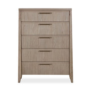 Sumire Five Drawer Ash Wood Chest in Ginger