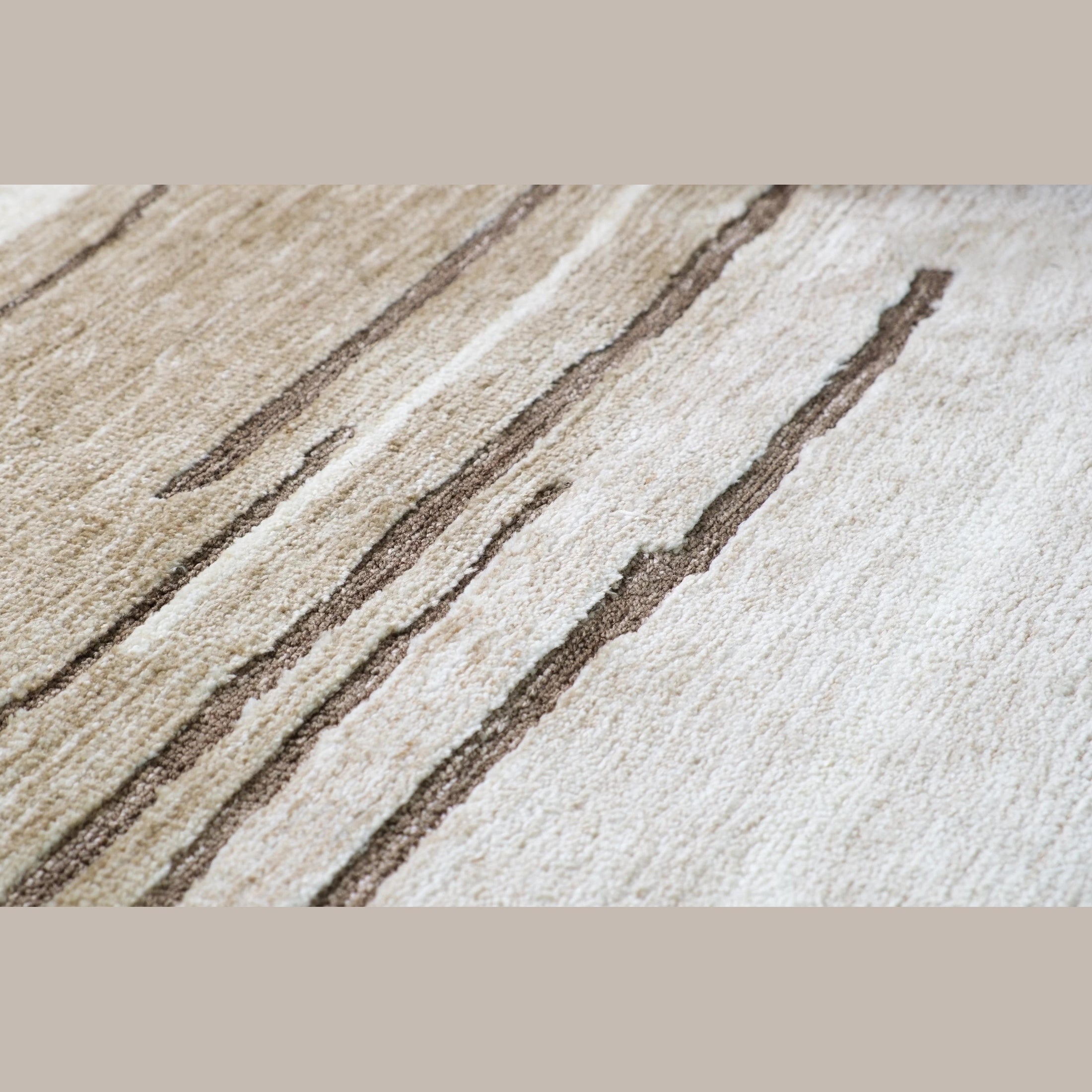 Leela Beige Contemporary Abstract Area Rug