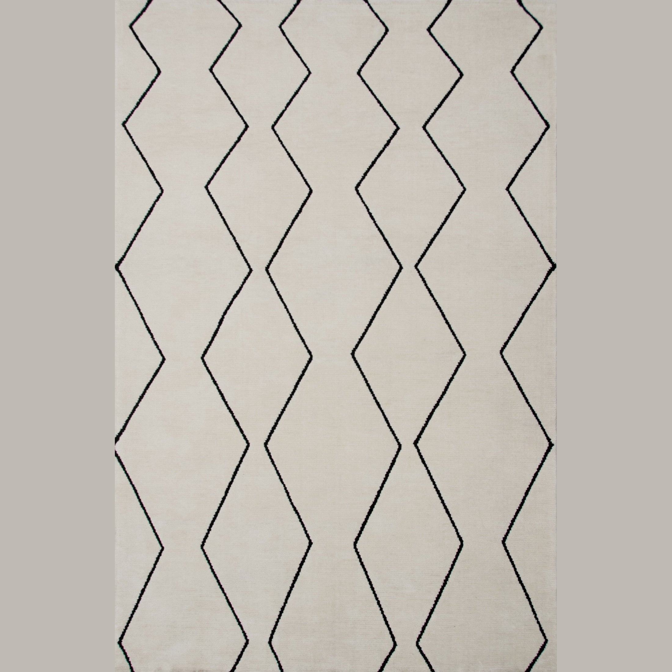 Ivory Leela Minimalist Brushstroke Area Rug
