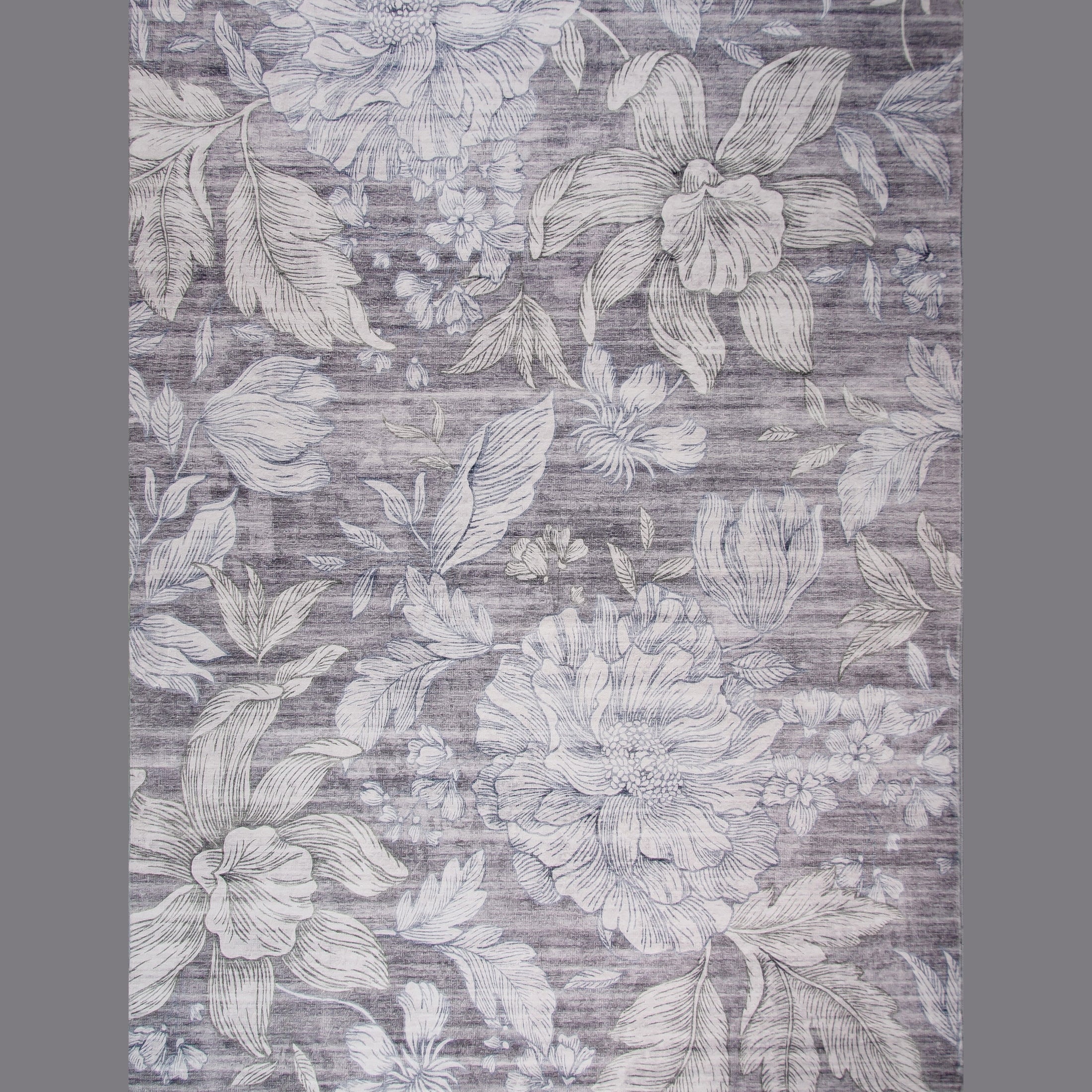 Lily Grey Faded Medallion Area Rug