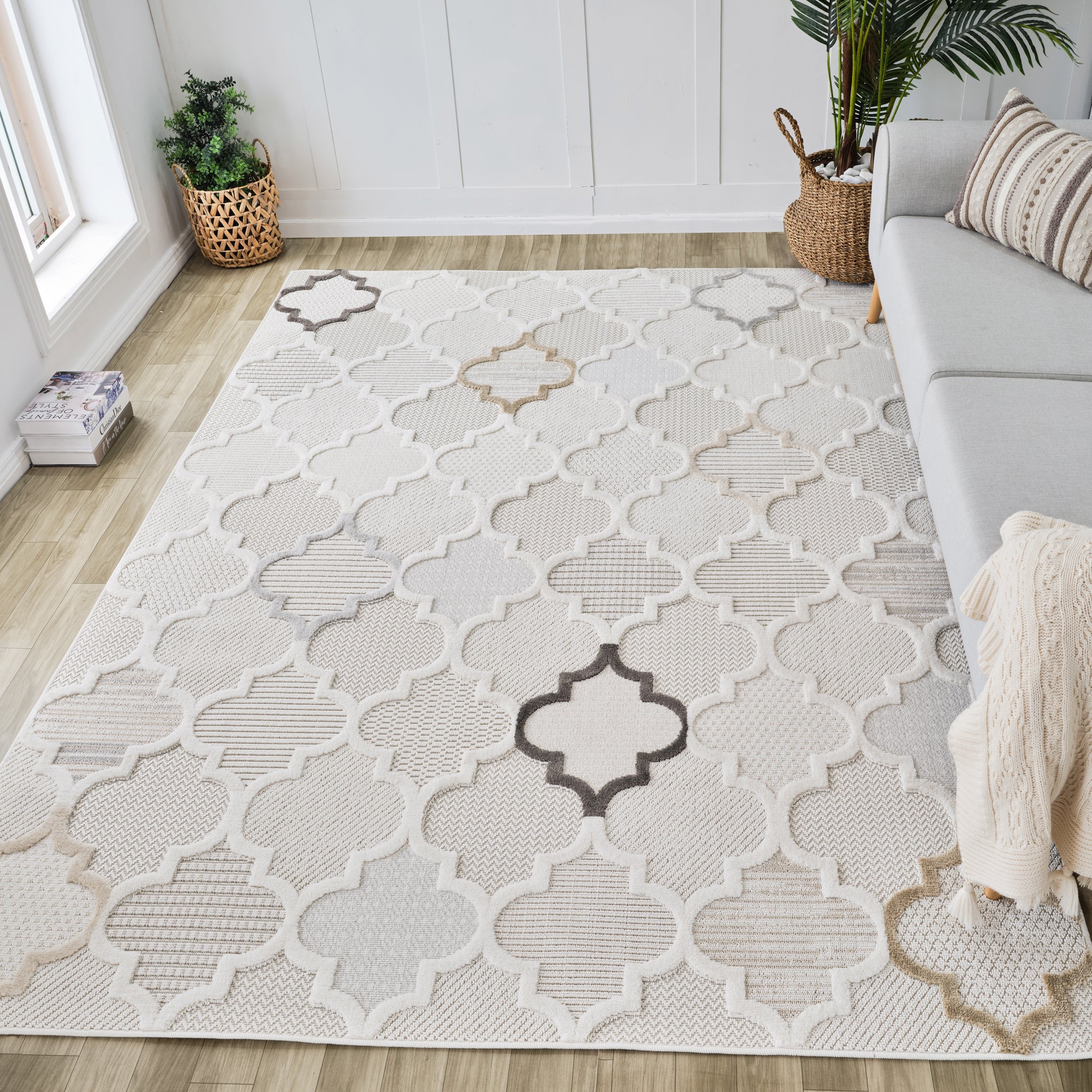Marrakech Elegant Cream Area Rug