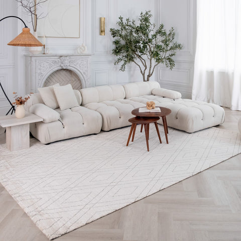 Milano Beige Modern Abstract Area Rug
