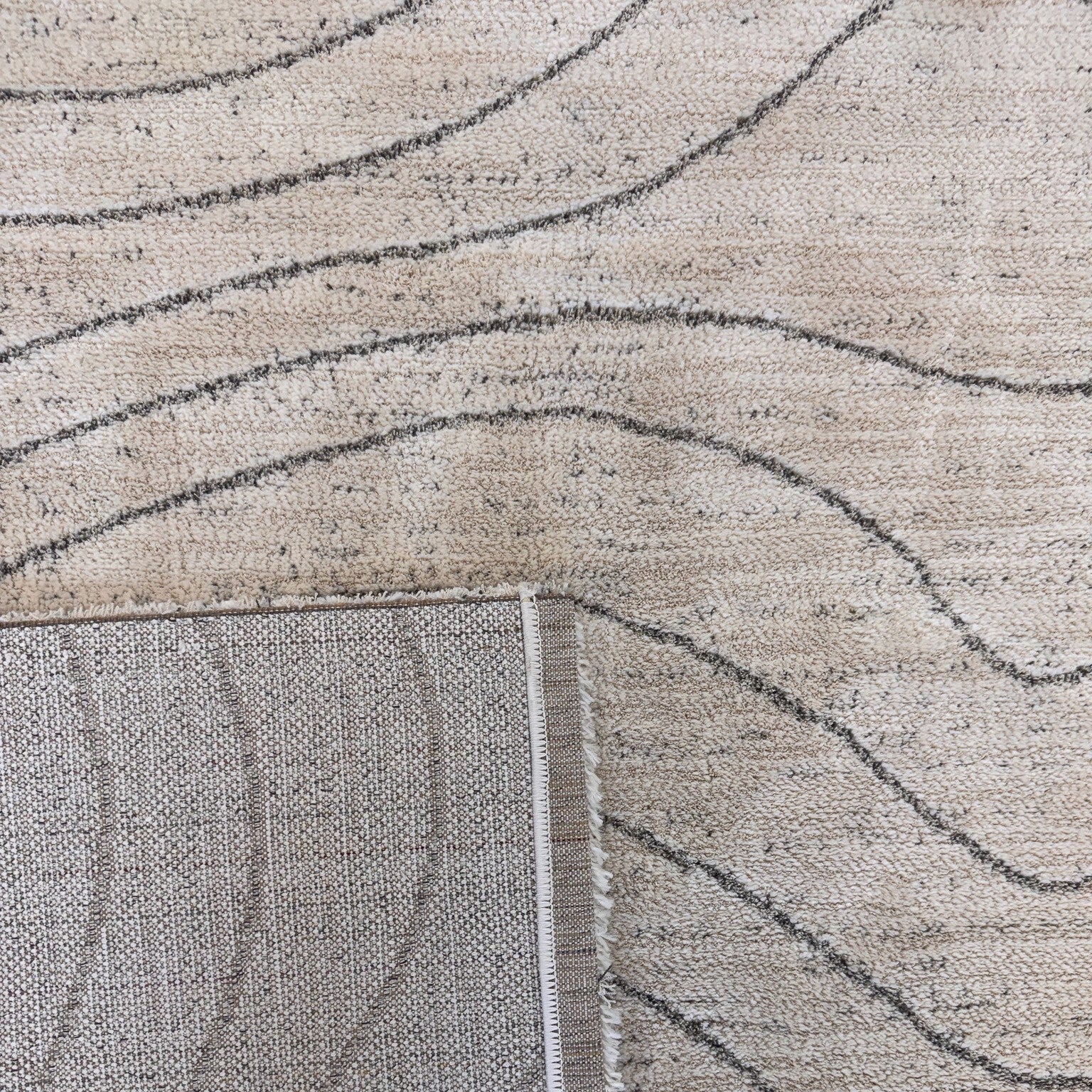 Milano Beige Contemporary Geometric Area Rug