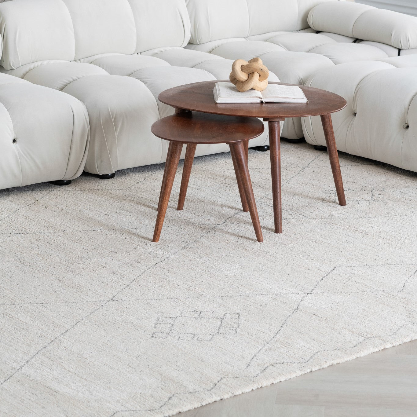 Milano Beige Modern Distressed Area Rug