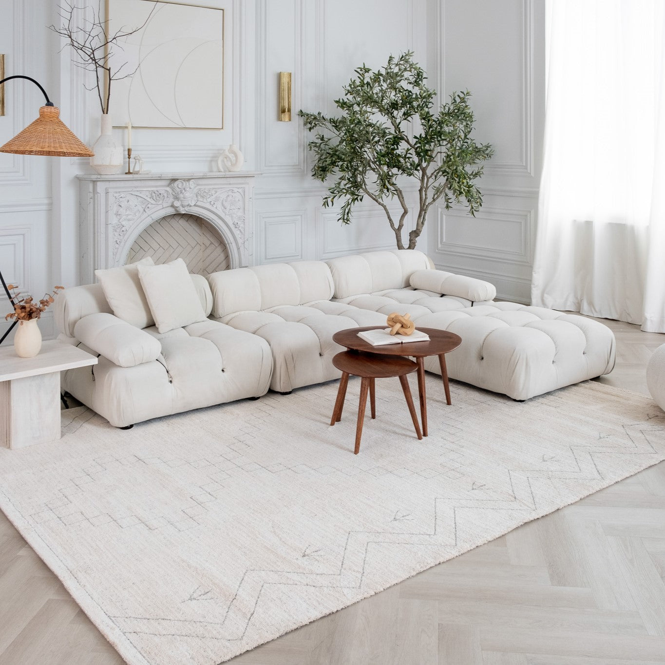 Milano Beige Textured Abstract Area Rug