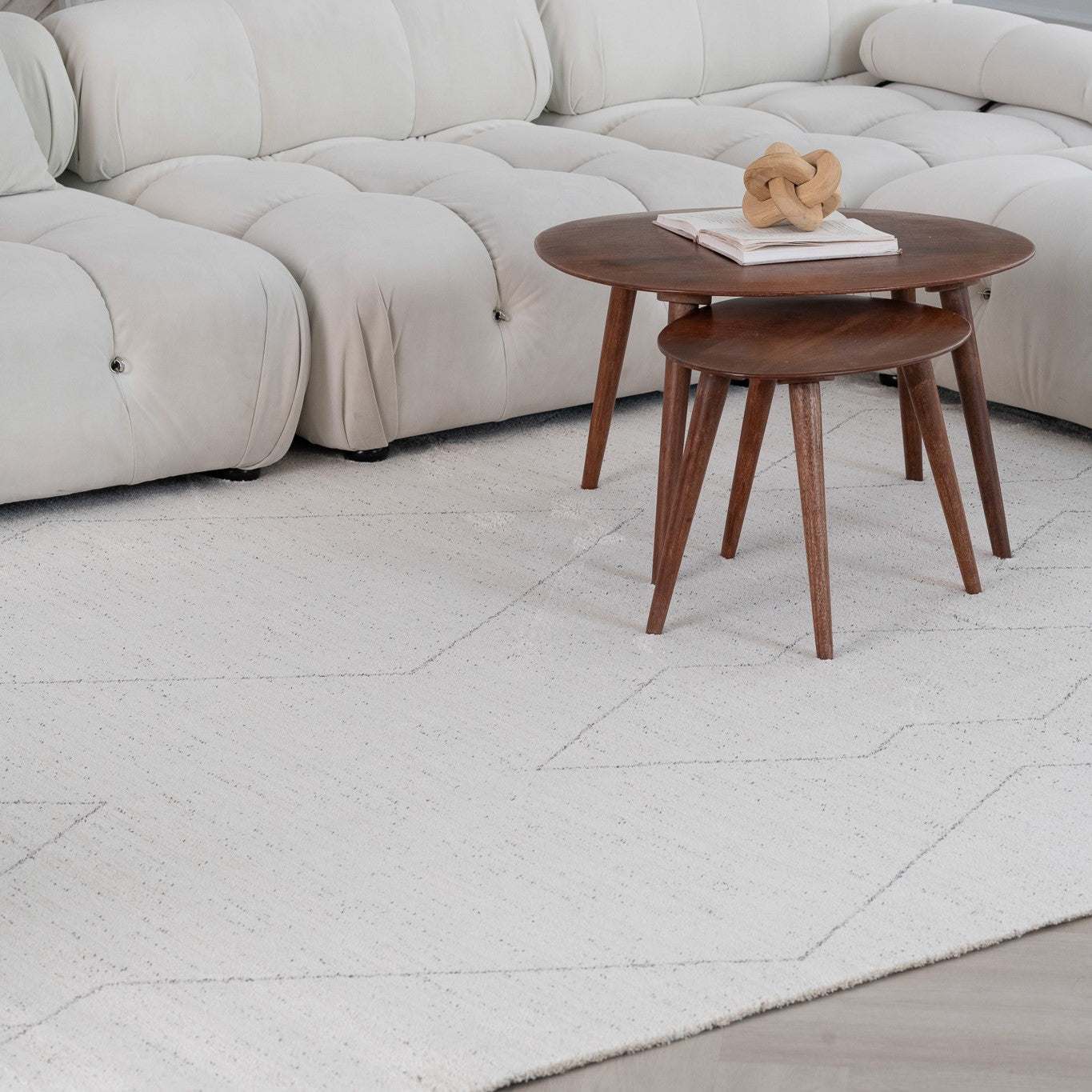 Milano Beige Faded Abstract Area Rug
