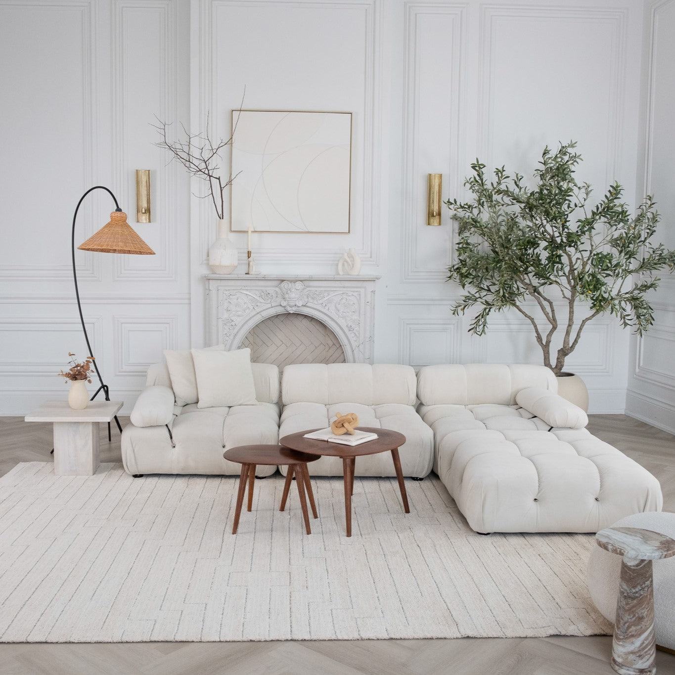 Milano Beige Traditional Floral Area Rug