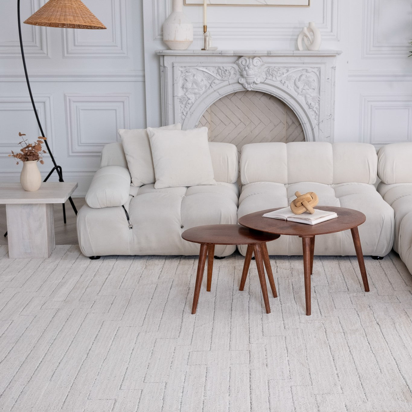 Milano Beige Traditional Floral Area Rug