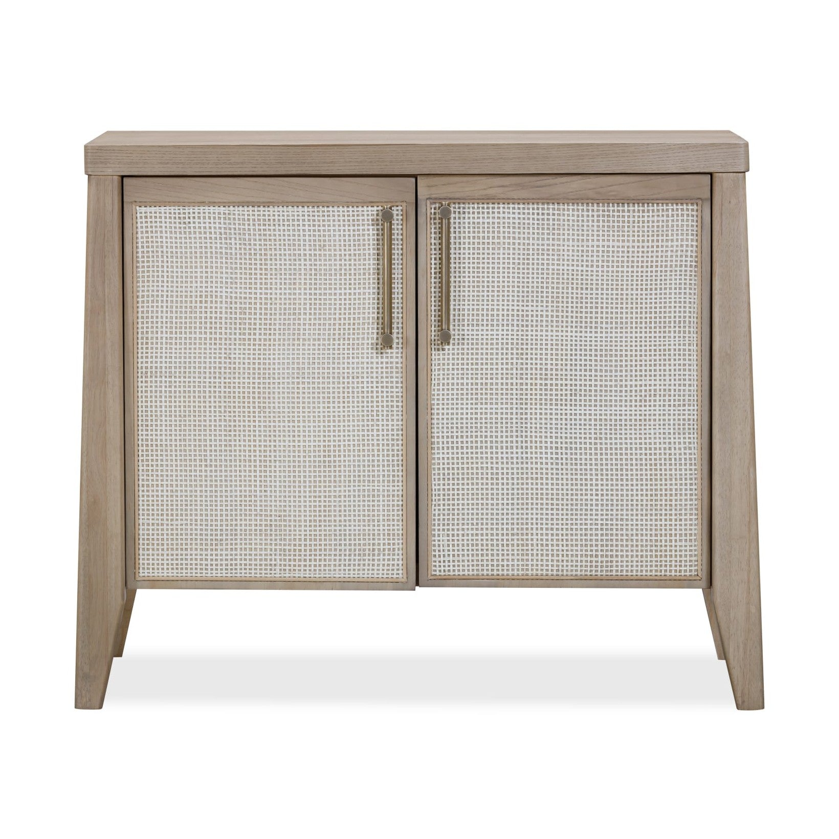 Sumire Two Door Ash Wood Bachelor Chest in Ginger and Natural Cane