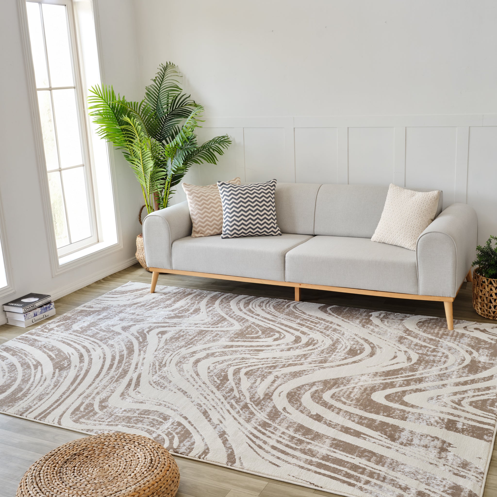 Nairobi Beige Modern Textured Area Rug