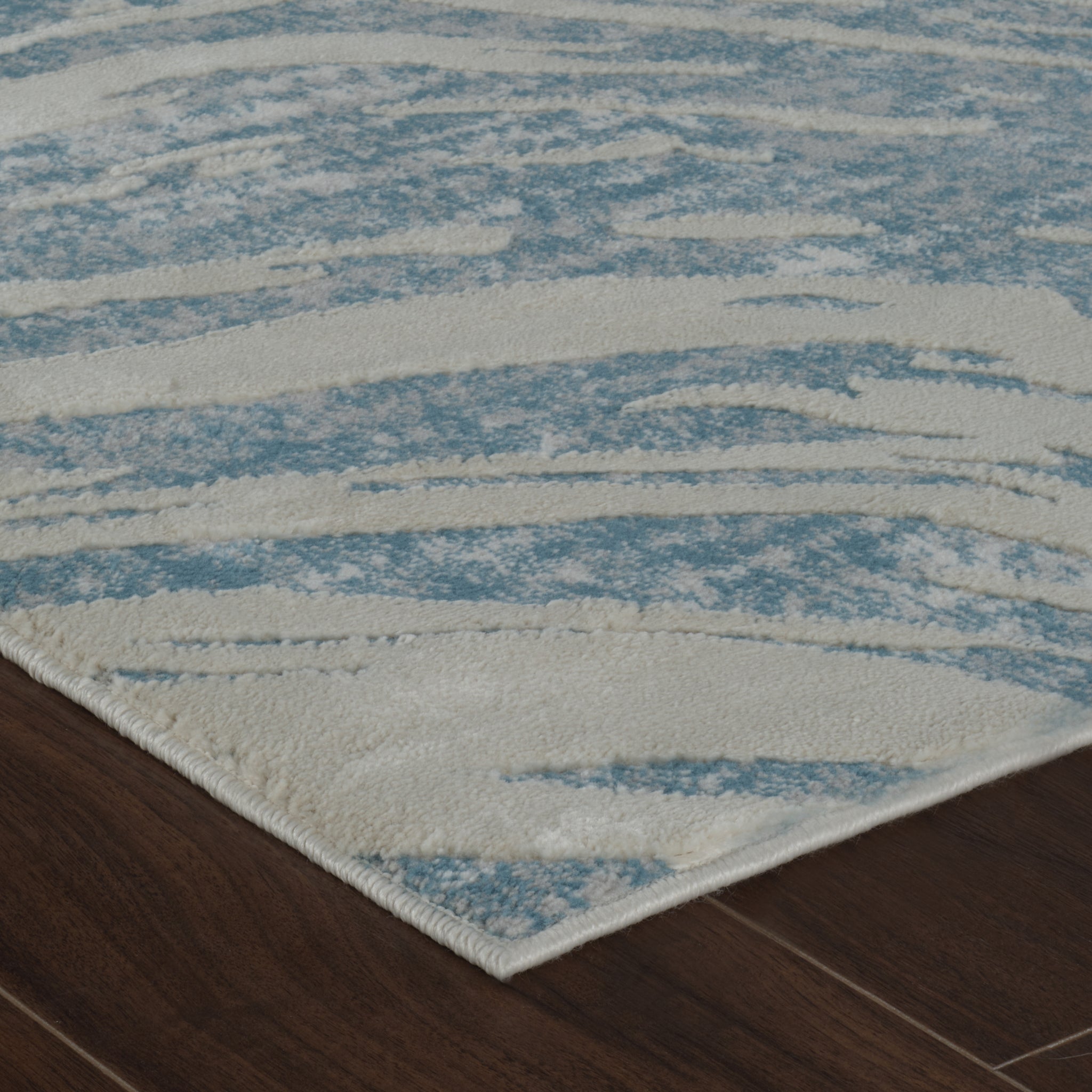 Nairobi Blue Contemporary Geometric Area Rug