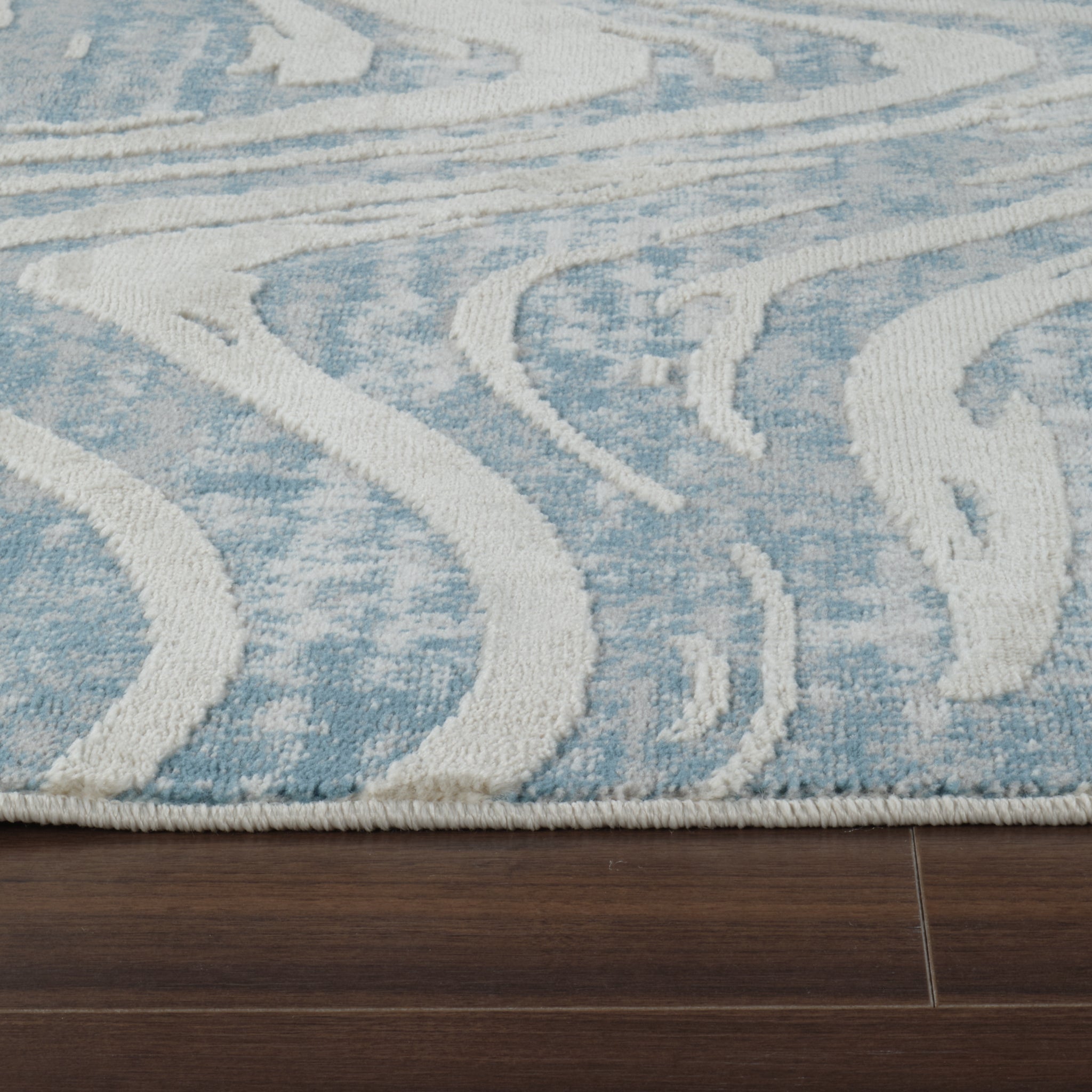 Nairobi Blue Contemporary Geometric Area Rug