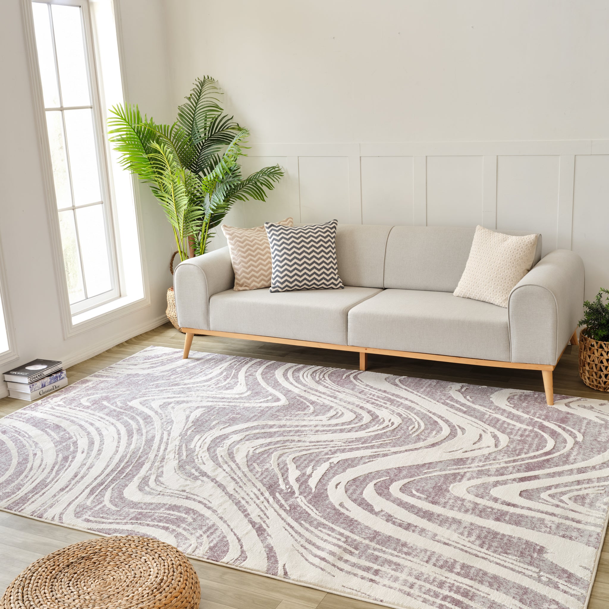 Nairobi Purple Geometric Modern Area Rug