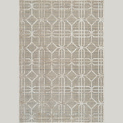 Nairobi Beige Abstract Lined Modern Rug