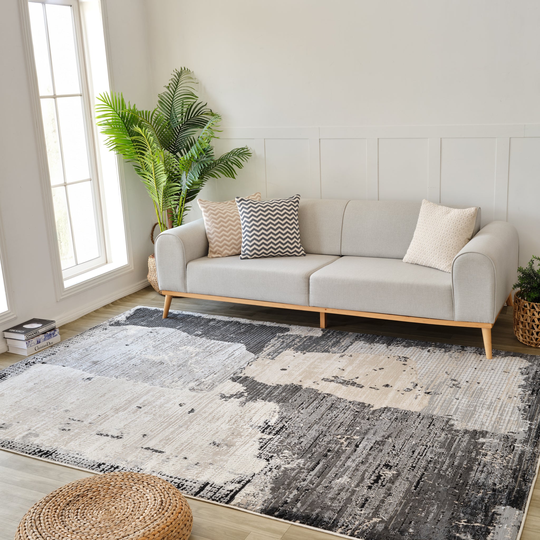 Nairobi Black Contemporary Textured Rug