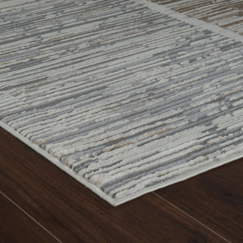 Nairobi Beige Geometric Abstract Rug – 5x8