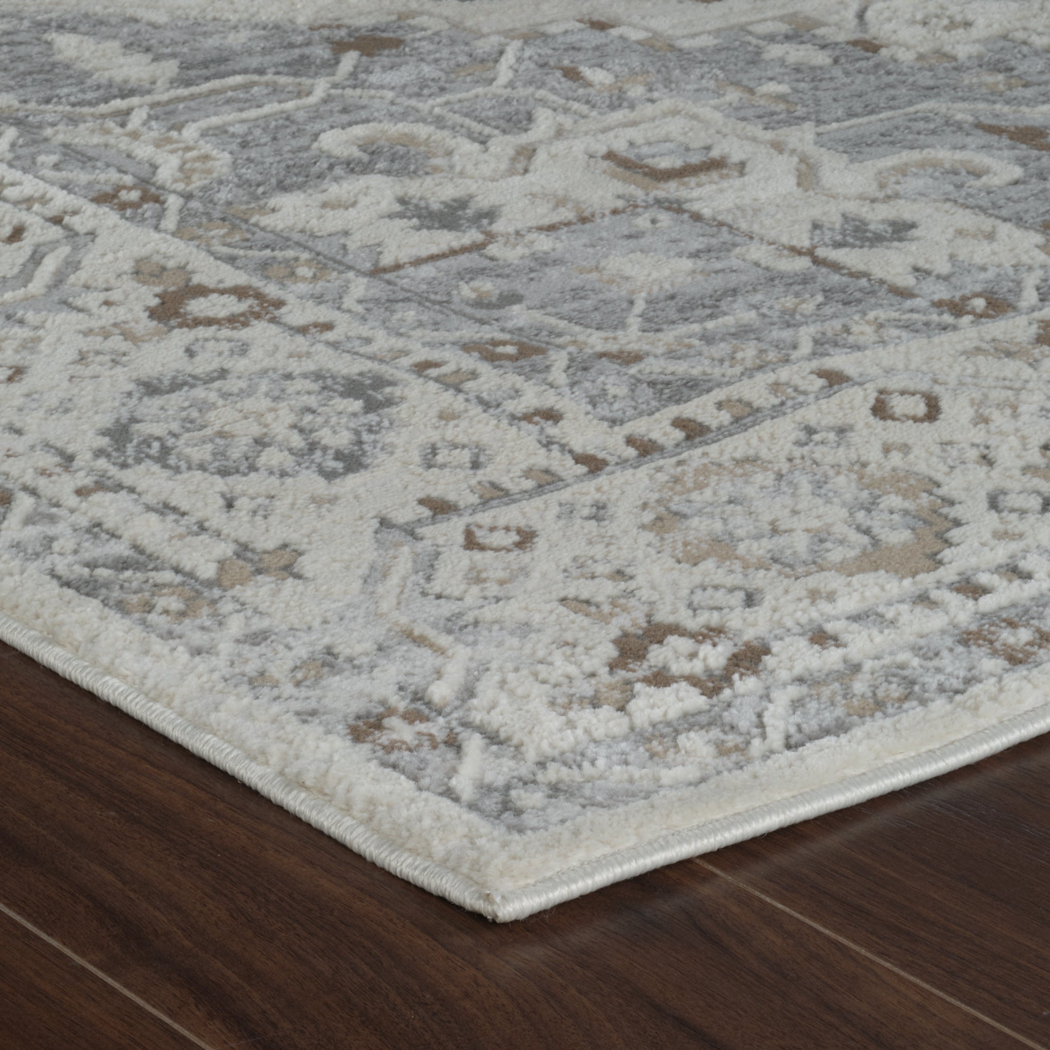 Nairobi Grey Distressed Vintage Area Rug