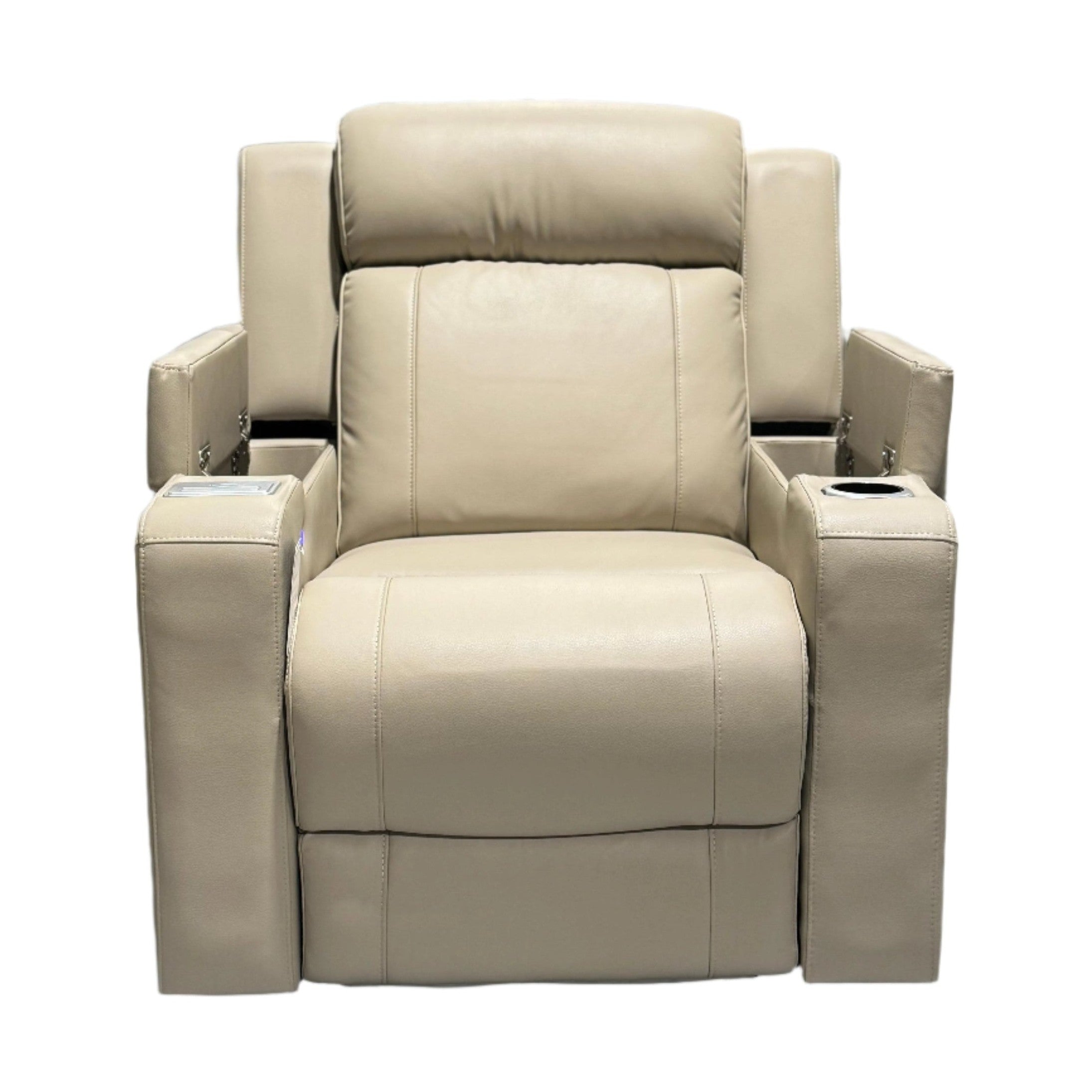 Harper Power Recliner Chair - Leather Gel