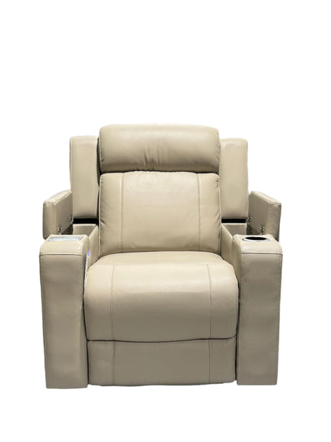 Harper Power Recliner Chair - Leather Gel