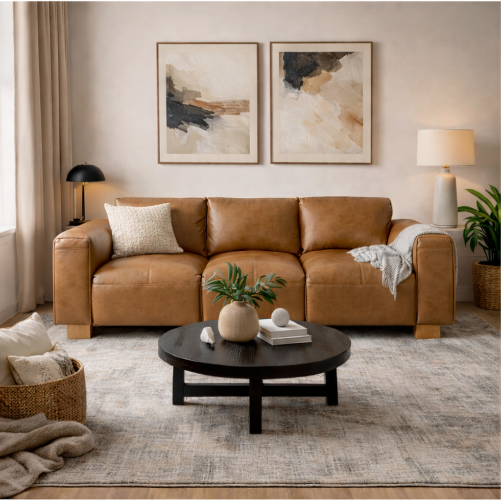 Nerio Top-Grain Leather Sofa