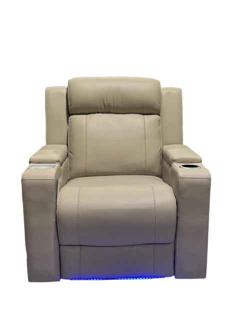 Harper Power Recliner Chair - Leather Gel