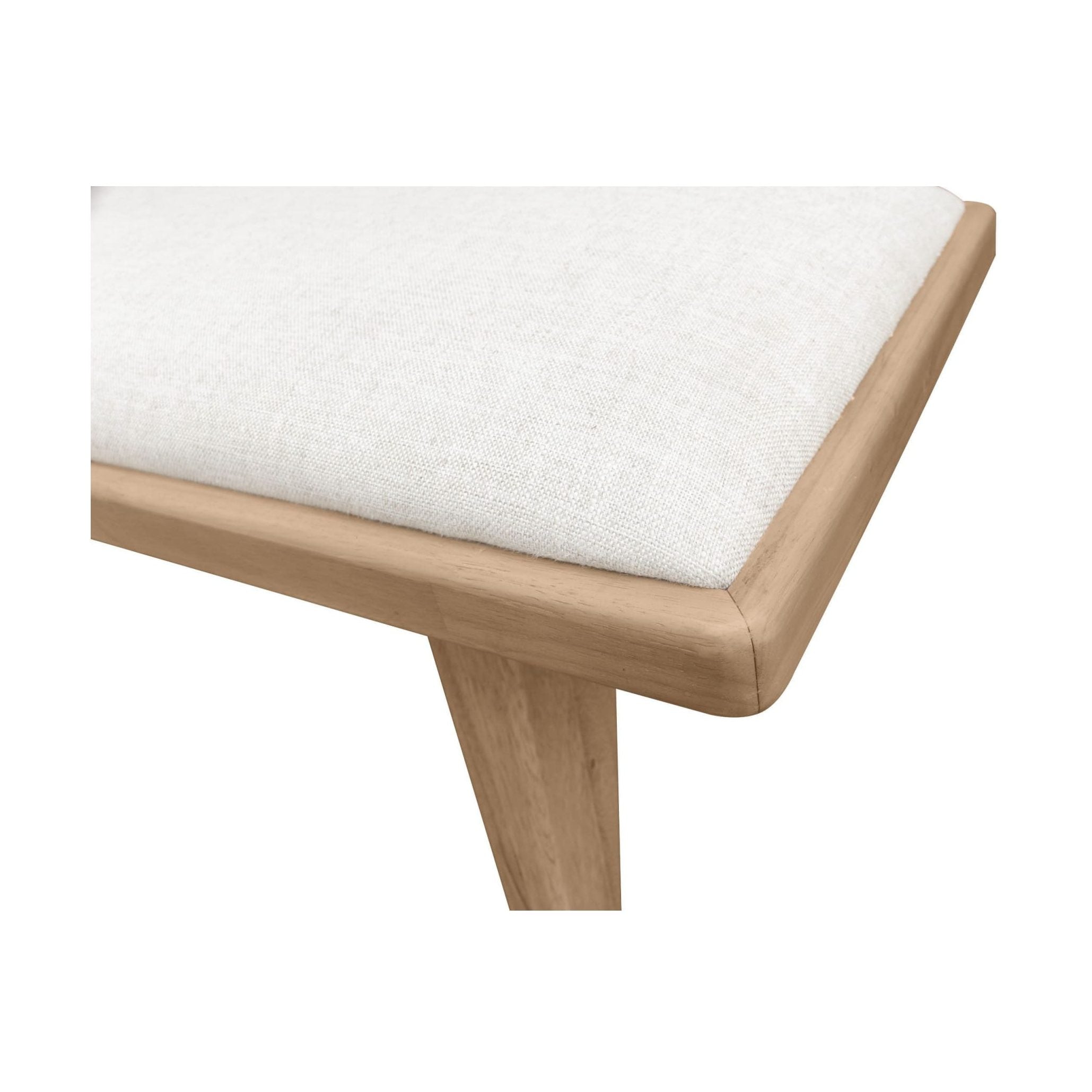 Sumire Upholstered Bench in Ginger and Natural Linen