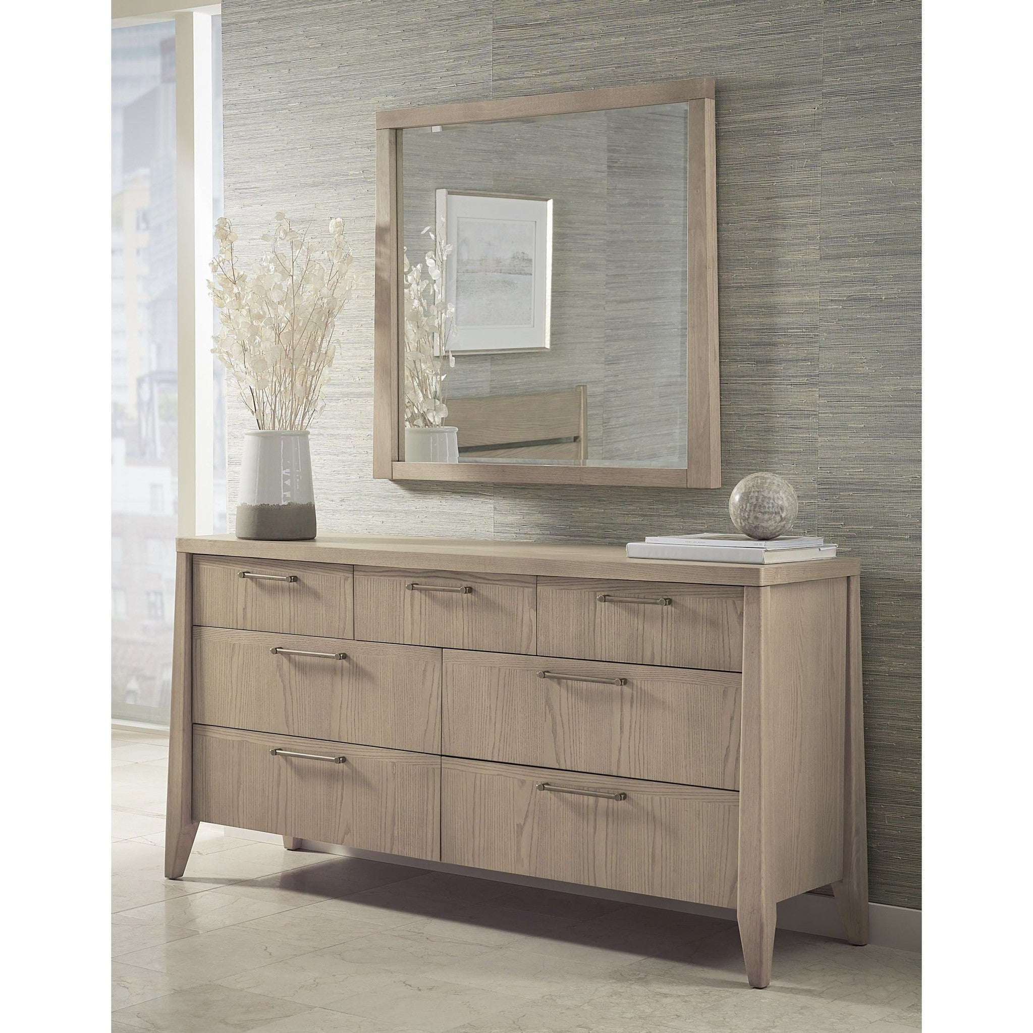 Sumire Seven Drawer Ash Wood Dresser in Ginger