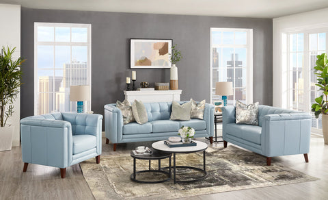 Arvon Genuine Leather Loveseat