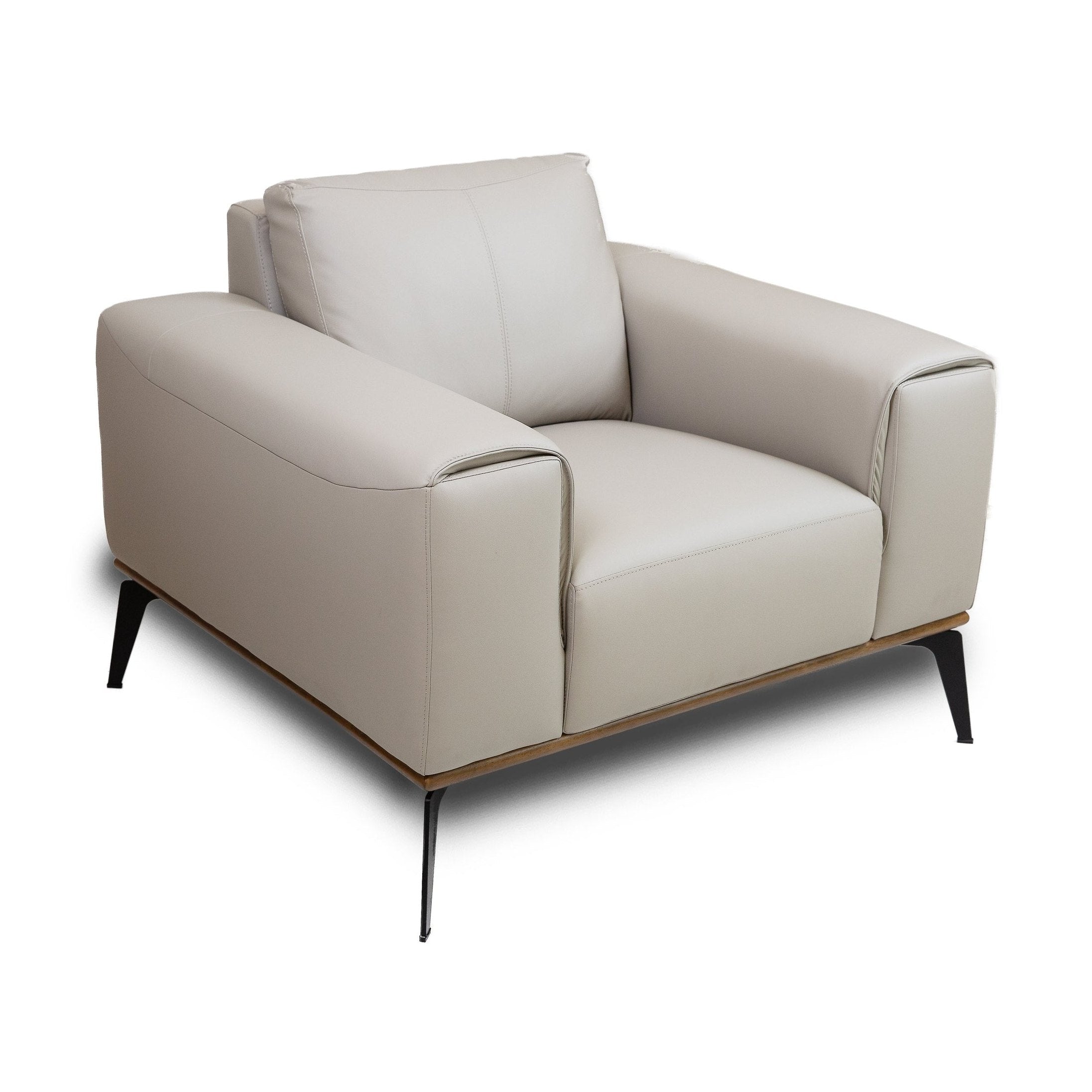 Pietro Genuine Leather Accent Chair