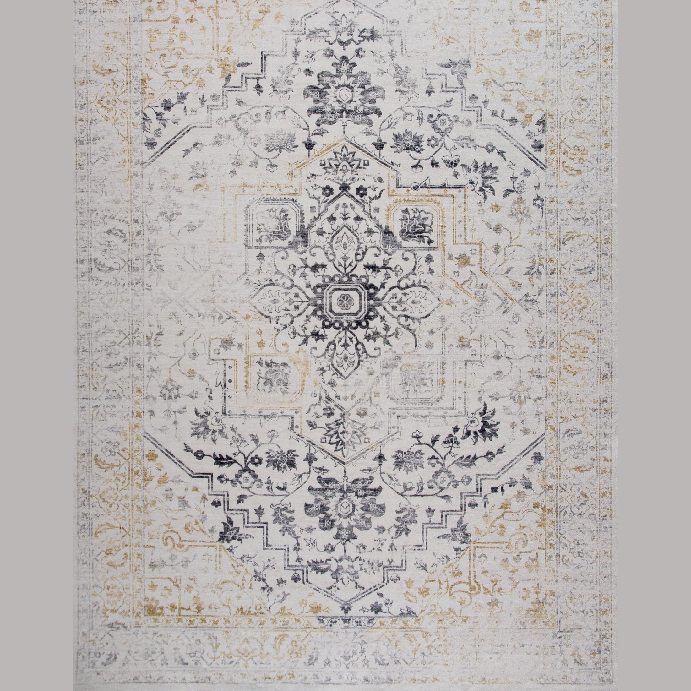 Prismatic Cream Contemporary Lines Area Rug