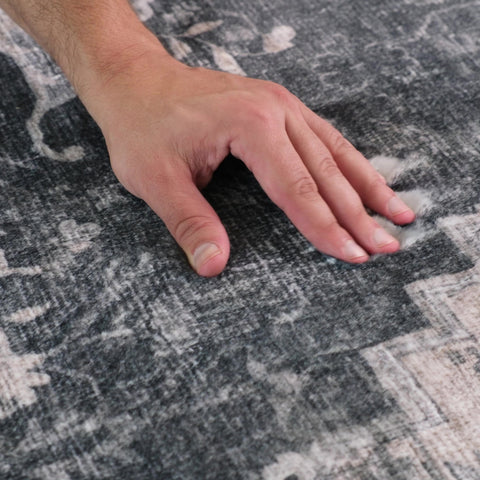 Prismatic Black Geometric Modern Area Rug