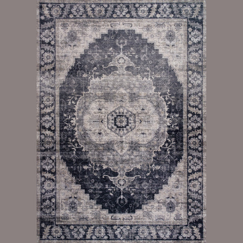 Prismatic Black Geometric Modern Area Rug