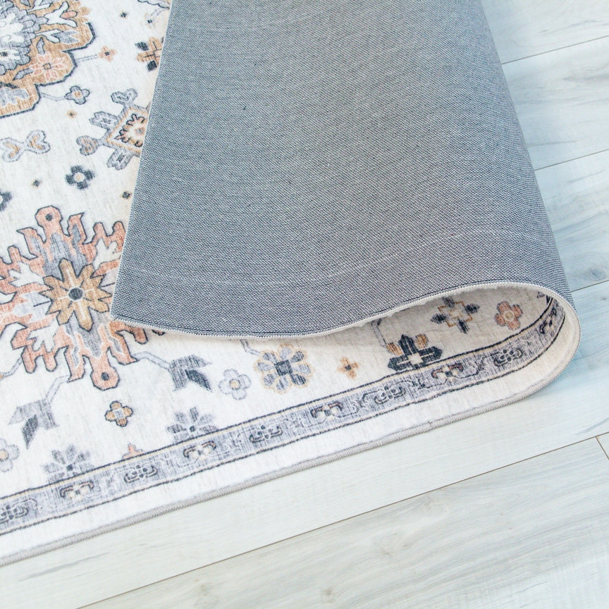 Prismatic Cream Modern Abstract Area Rug