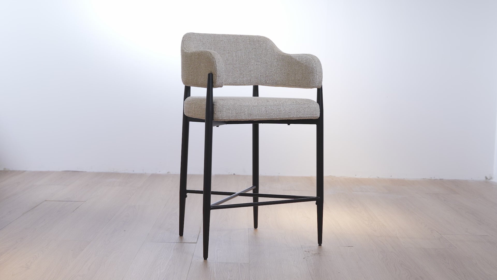 Load video: Studio Upholstered Counter Stool